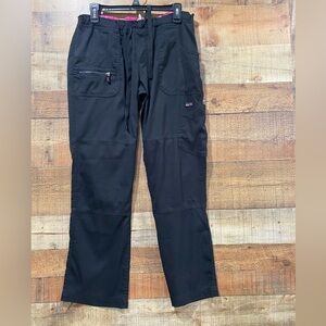 Koi Lite Slim Fit Mechanical Santa Monica Black Scrub Pants Sz Medium Petite